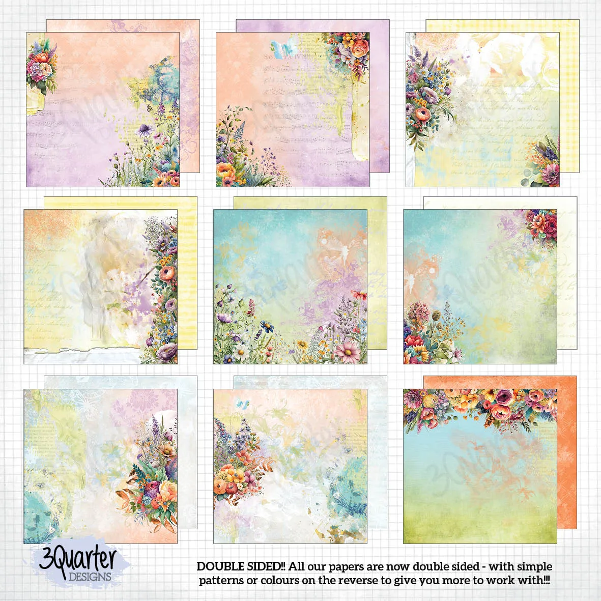 3Quarter Designs / Heavenly Wildflowers Collection