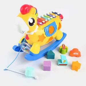 5 in 1 rocking horse shape musical instrument for kids