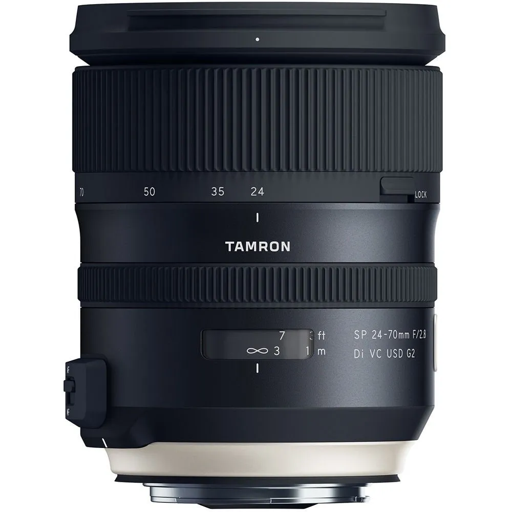 6Ave Tamron SP 24-70mm f/2.8 Di VC USD G2 Lens Canon EF (International Model)   82mm 3 Piece Filter Kit   Deluxe Lens Po