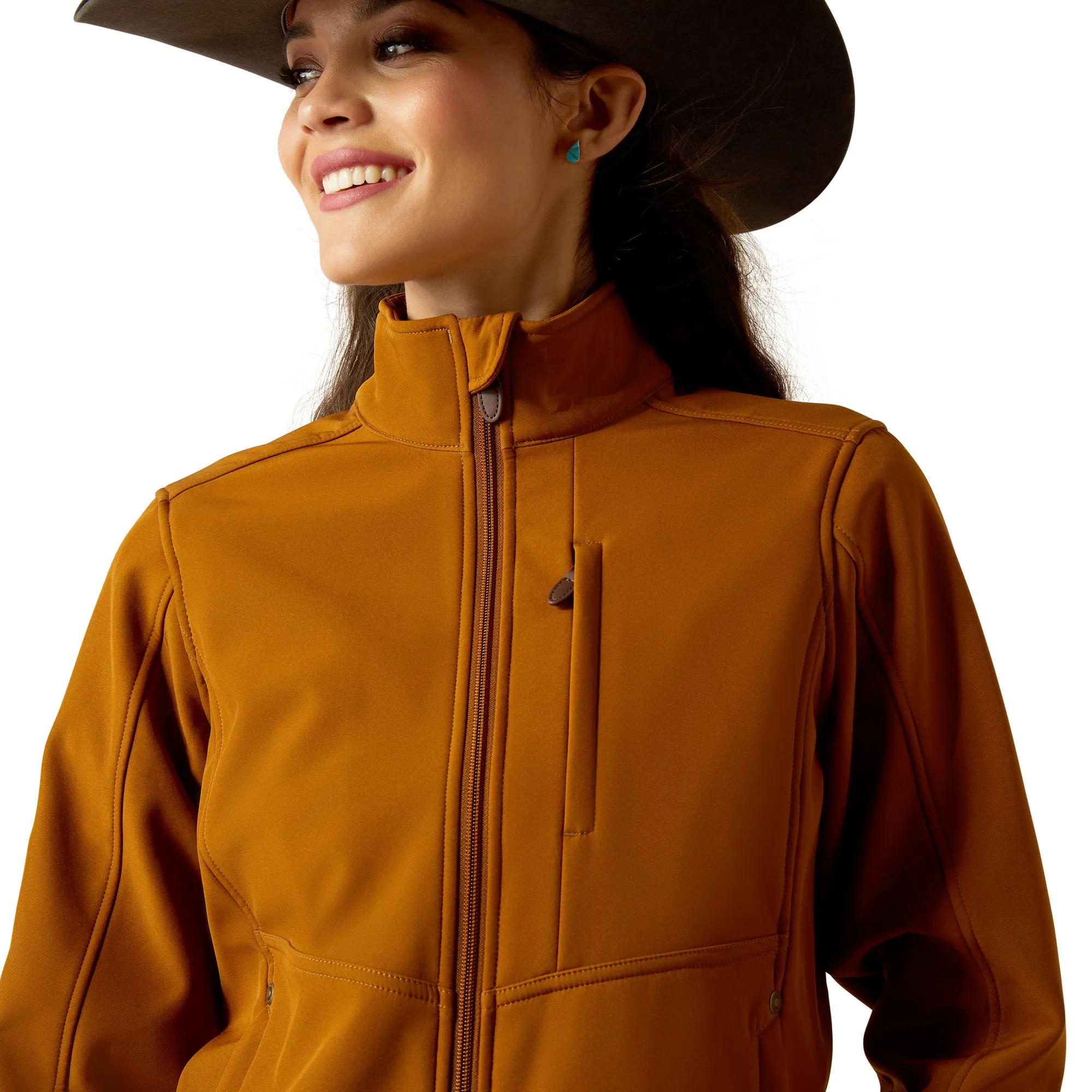 Ariat Ladies Team Patriot Chestnut Horse Softshell Jacket 10052717