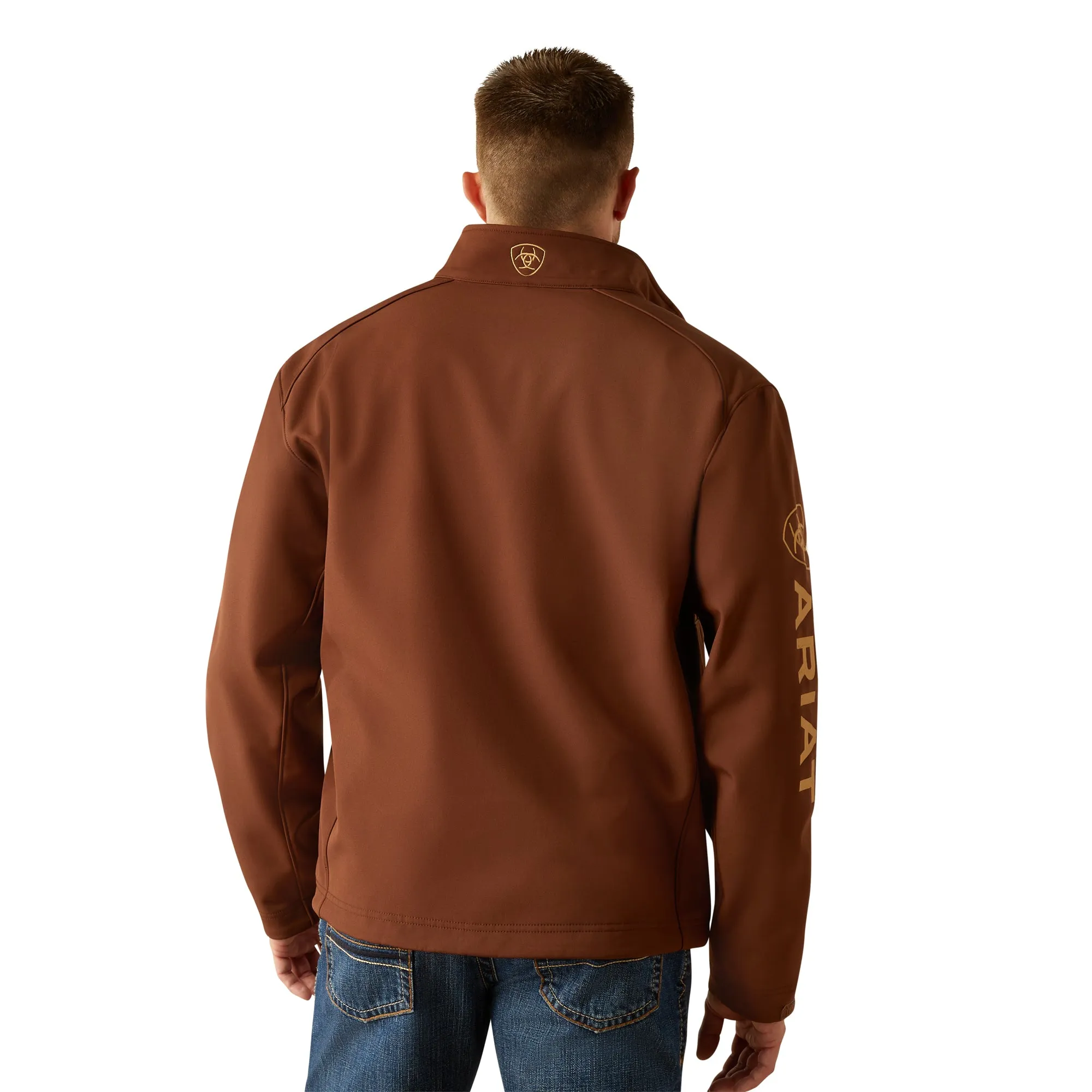 Ariat Men's Logo 2.0 Brown Potting Soil Softshell Jacket 10058156