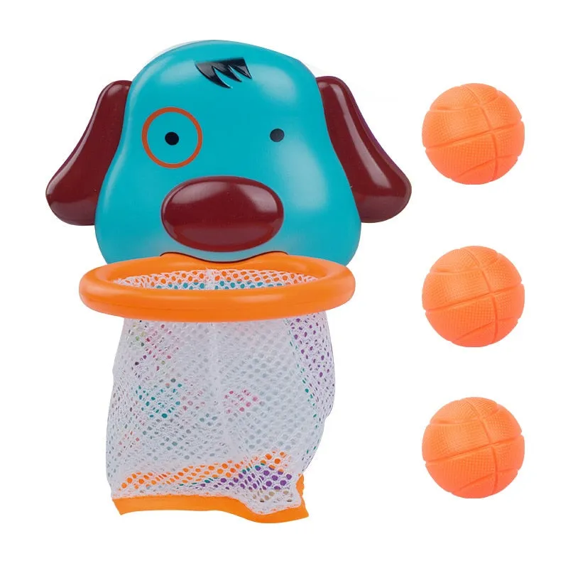 Baby Bath Water Toys Bathroom Bathtub Shooting Basketball Hoop