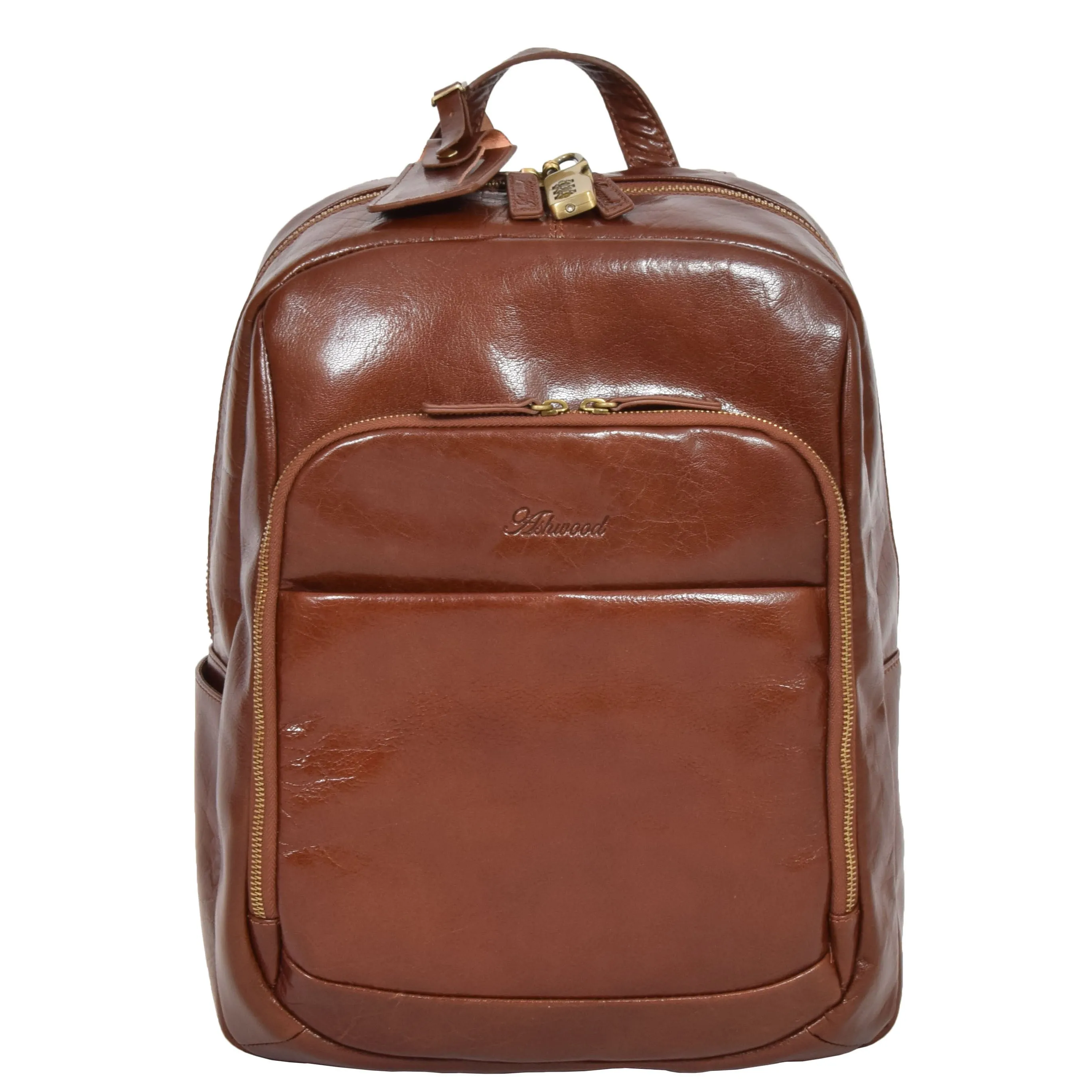 Backpack Chestnut Real Leather Large Travel Rucksack Cora