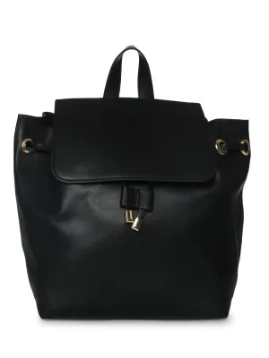 Black PU Backpack