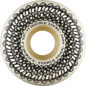 BONES WHEELS X-Formula Skateboard Wheels Double Lock V7 54mm 97A 4PK White