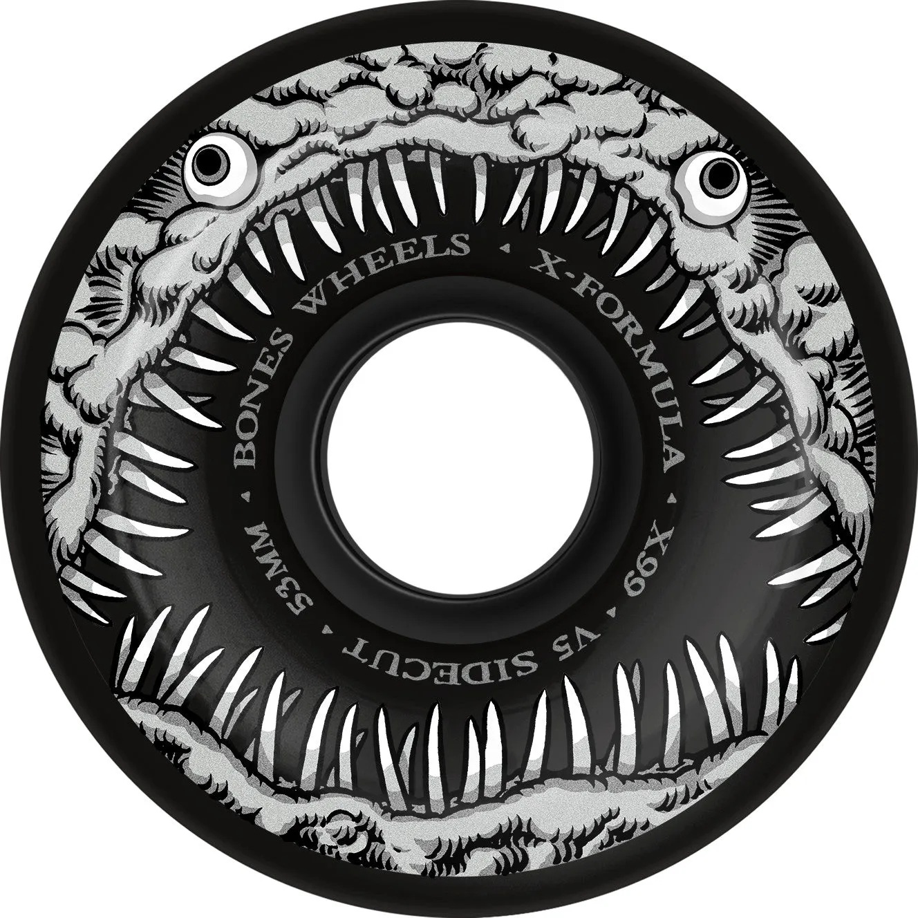 Bones X-Formula Dark Waters V5 Sidecut 53mm 99a Wheels - Black (Set of 4)