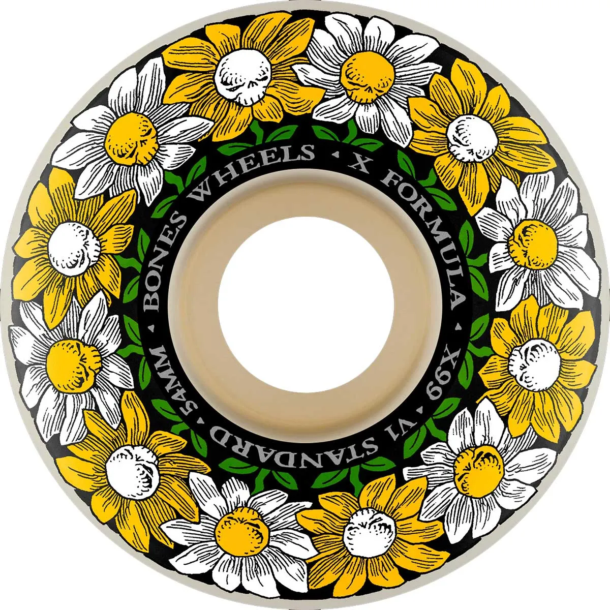 Bones - XF Pushing Up Daisies 53MM 99A V1 Skateboard Wheels