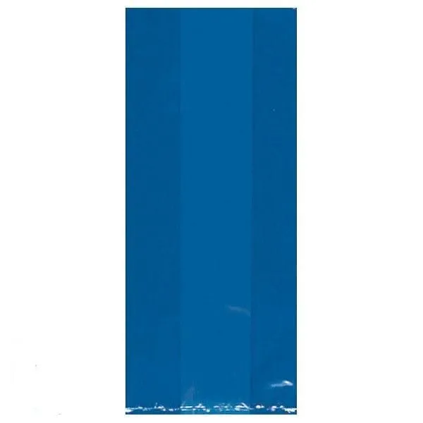 Bright Royal Blue Large Cello Party Bags 25 Ct