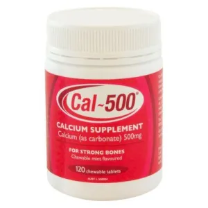 Cal-500 Chewable Calcium 500mg 120 Tablet