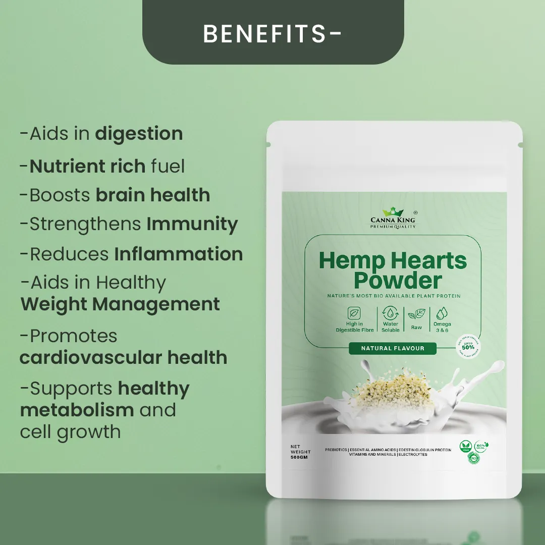 Cannaking Hemp Hearts Protein Powder - Natural: Unflavored, Unsweetened, 100% Natural Water Soluble Plant Protein Powder