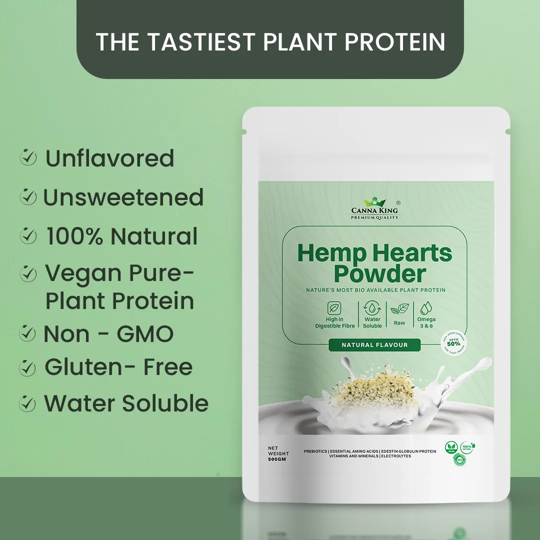 Cannaking Hemp Hearts Protein Powder - Natural: Unflavored, Unsweetened, 100% Natural Water Soluble Plant Protein Powder