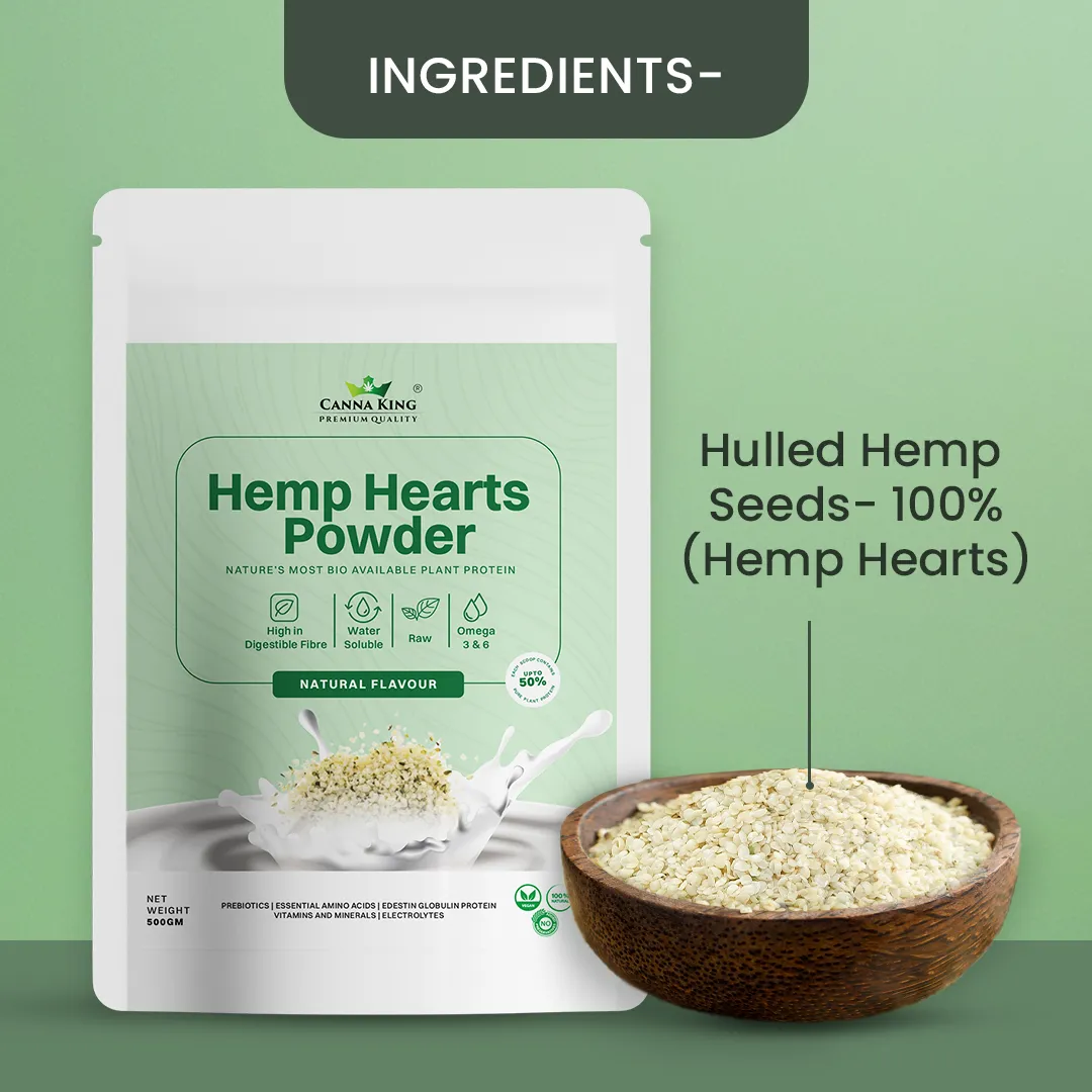 Cannaking Hemp Hearts Protein Powder - Natural: Unflavored, Unsweetened, 100% Natural Water Soluble Plant Protein Powder