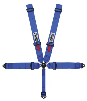 Crow 5-Way 3" Kam Lock Harness w/Black Hardware - Blue