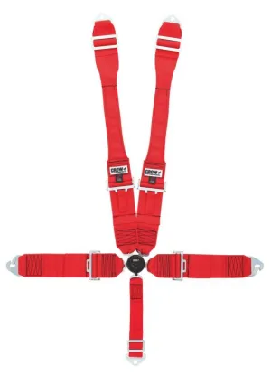 Crow 5-Way 3" Kam Lock w/ Dog Bone Harness - Red