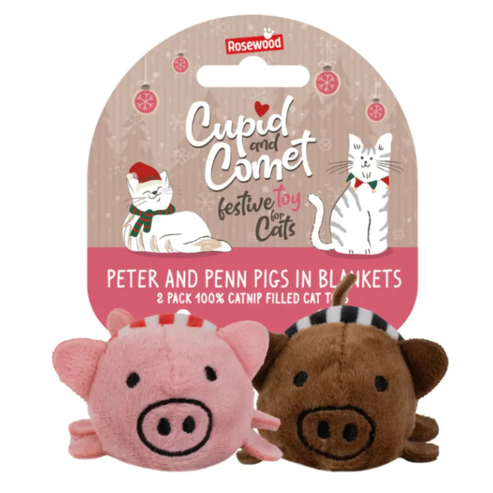 Cupid & Comet Christmas - Peter & Penn Pigs in Blankets - Cat Toy