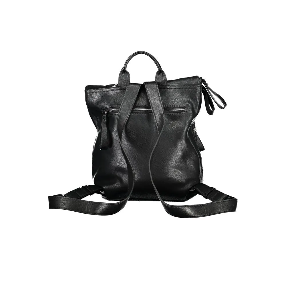 Desigual Chic Contrast Detail Black Backpack