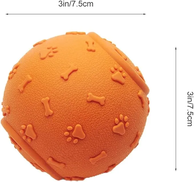 Dog Chew Toy Footprint Bone Design Sound Training Ball