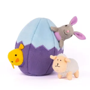 Easter Egg and Friends Zippy Burrow Plush Dog Toy