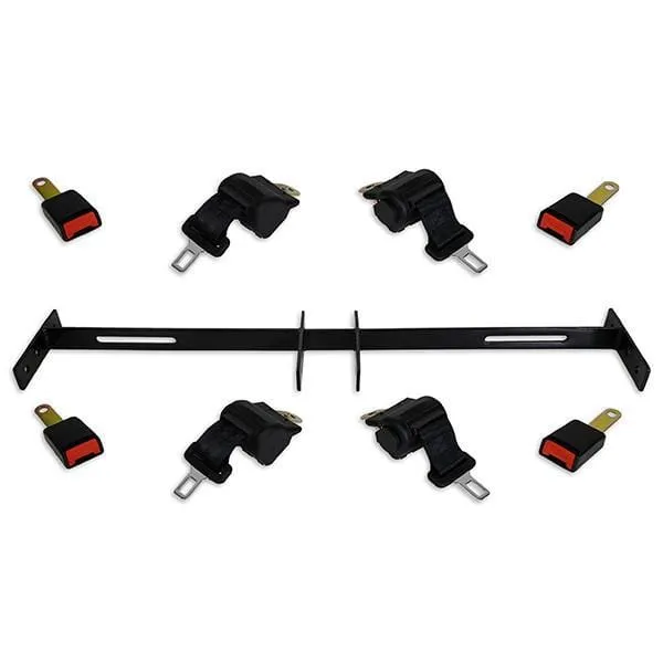 Golf Cart Universal Seat Belt w/ Mounting Bracket (4 Person Kit)