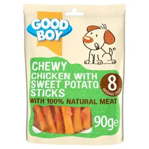 Good Boy Chicken & Sweet Potato Sticks 90g - Case of 10