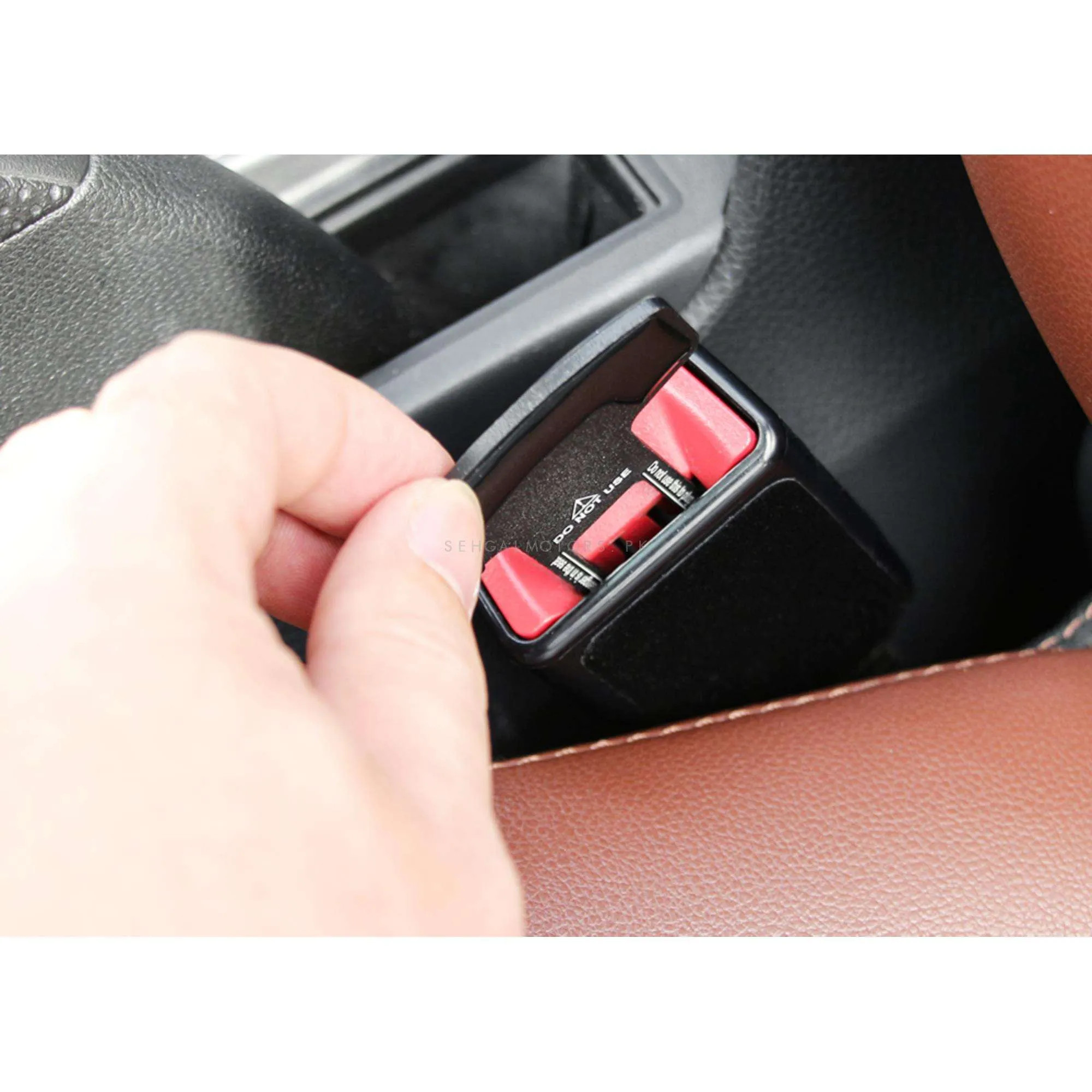 Hyundai Metal Seat Belt Clip Black - Pair