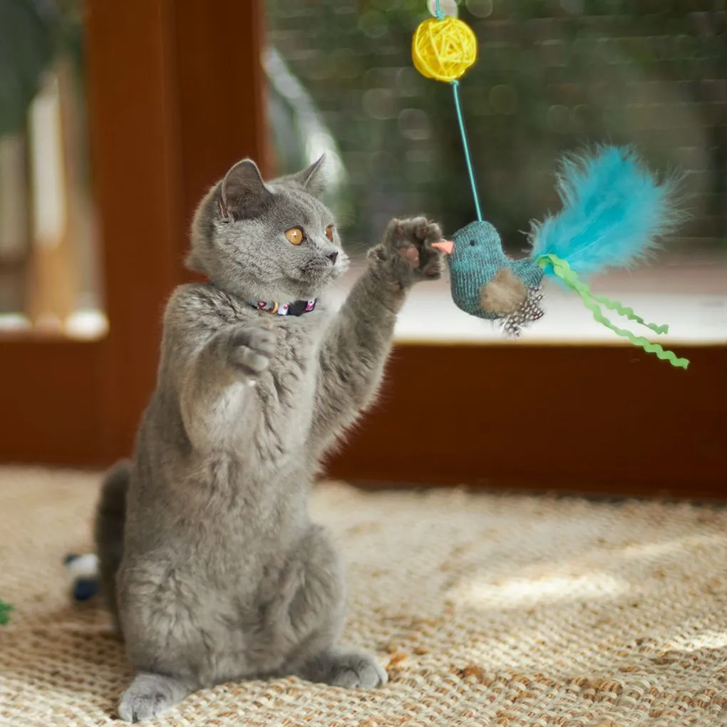 Kazoo Bluebird Wand Cat Toy