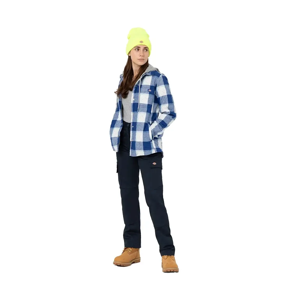 Ladies Flannel Shirt Jacket - Surf Blue by Dickies