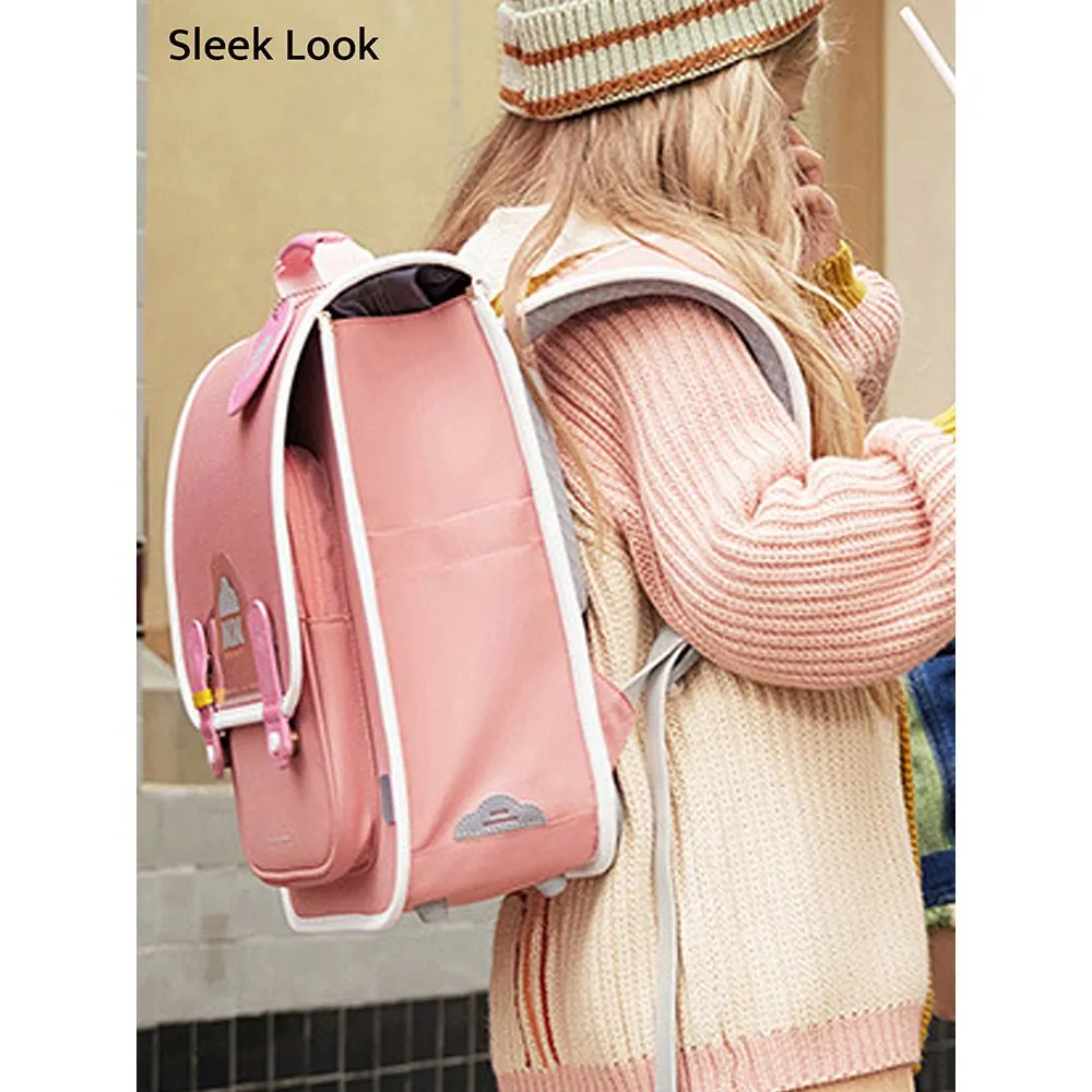 Little Surprise Box Coral Peach Rectangle Style Backpack for Kids, Medium