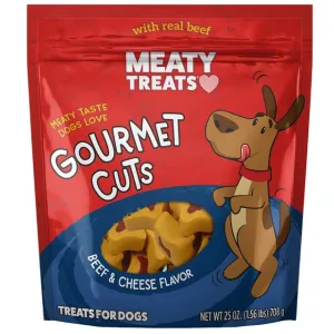 Meaty Treats Gourmet Cuts Bacon & Cheese Flavor Dog Treats 25-oz.