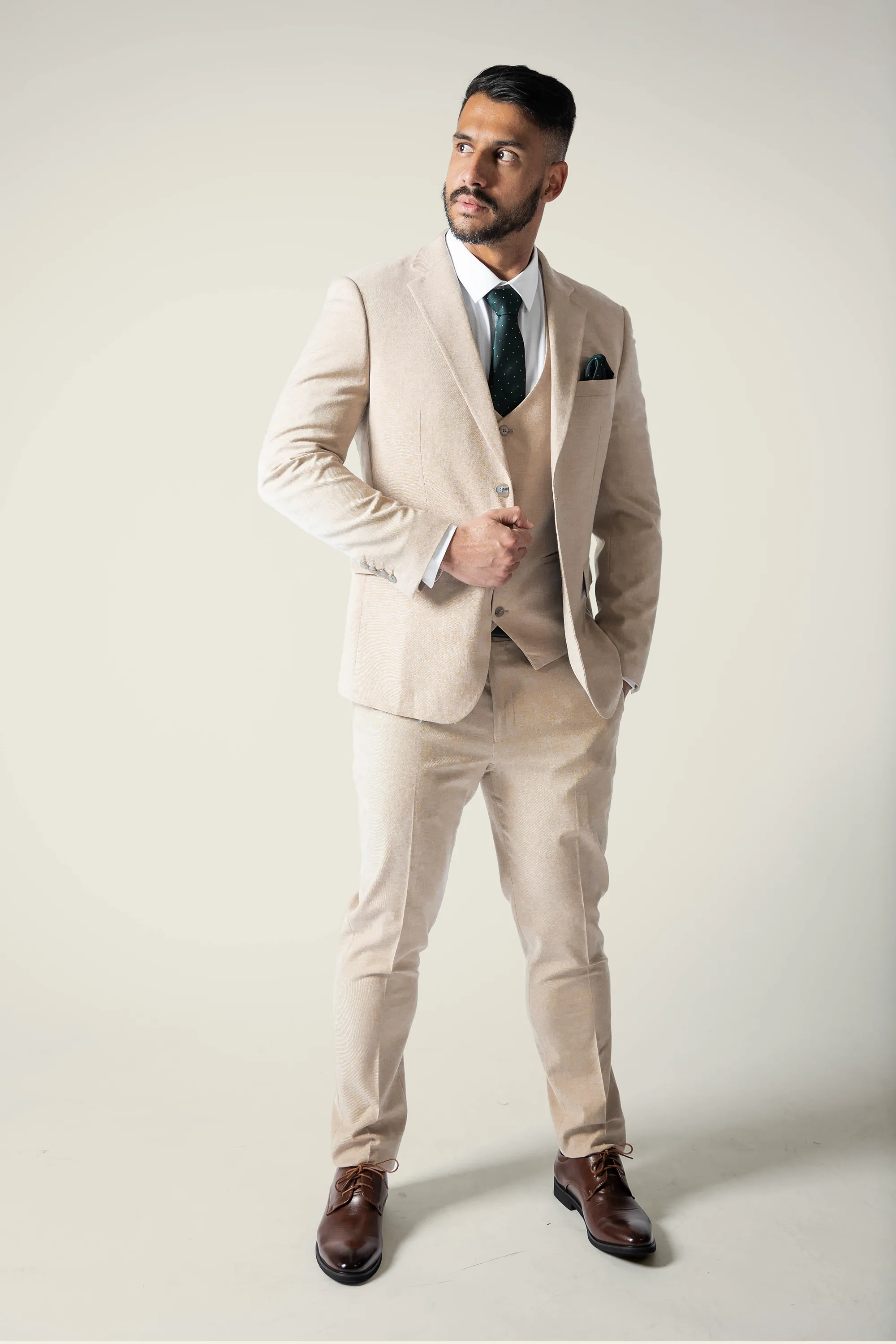 Mens Beige Suit