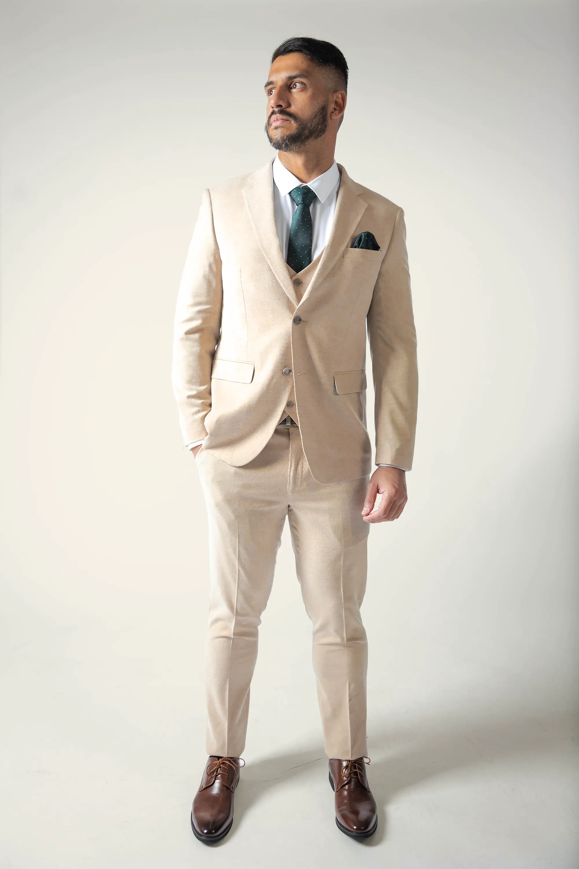 Mens Beige Suit