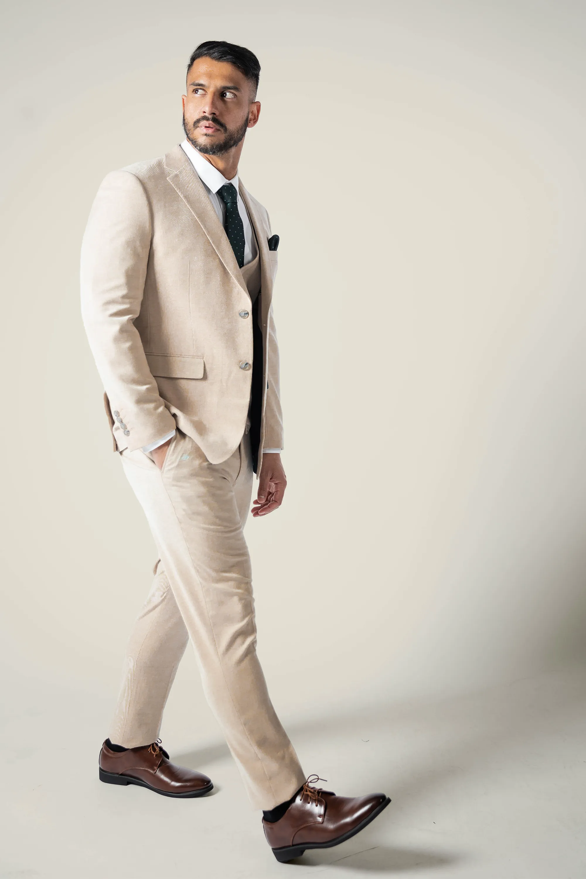 Mens Beige Suit