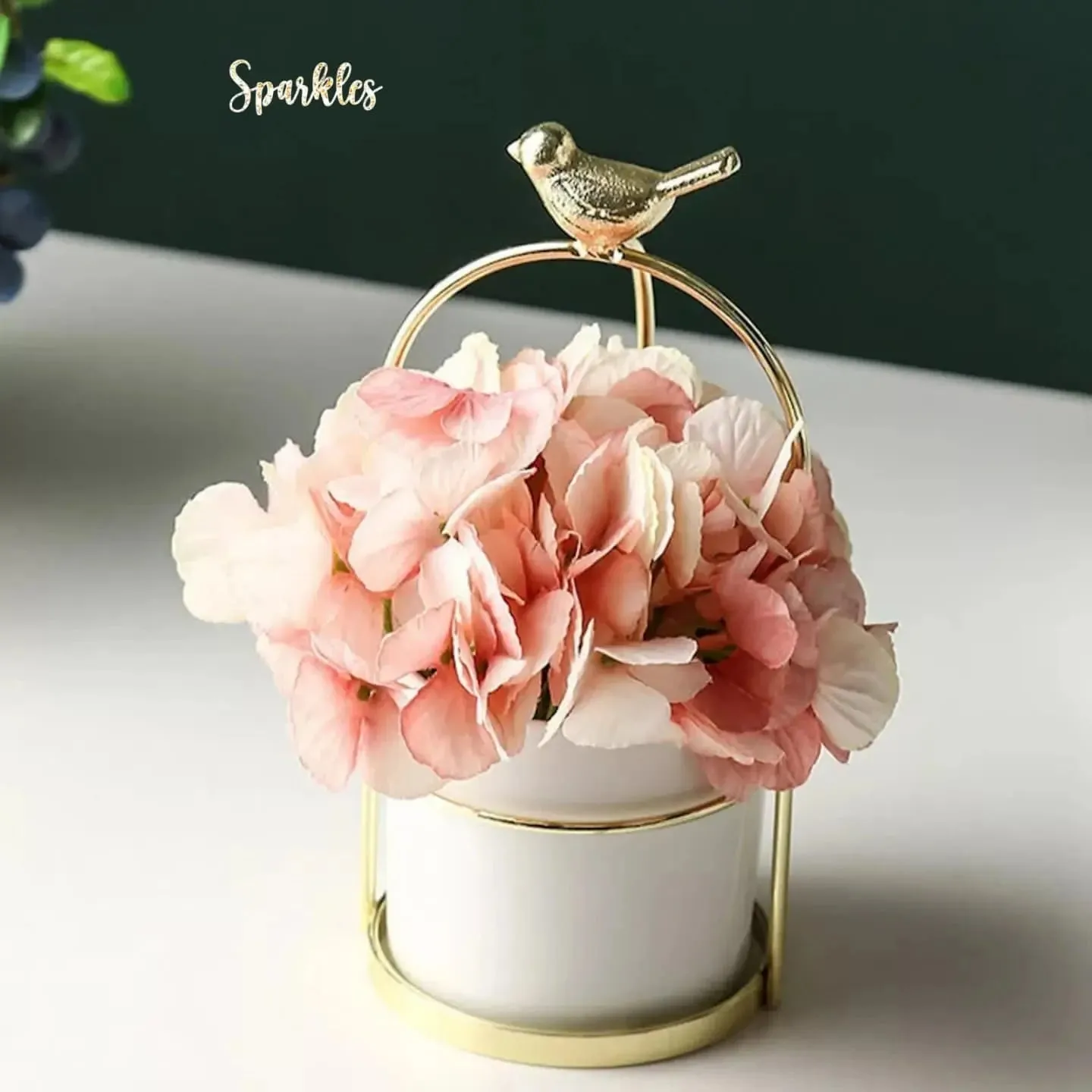 MODERN MARBLE CERAMIC SPARROW PLANTER