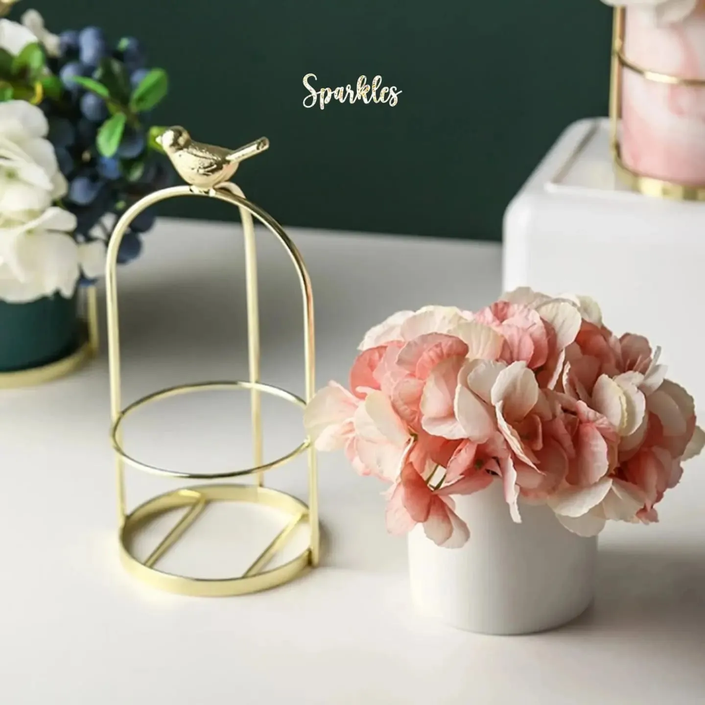 MODERN MARBLE CERAMIC SPARROW PLANTER