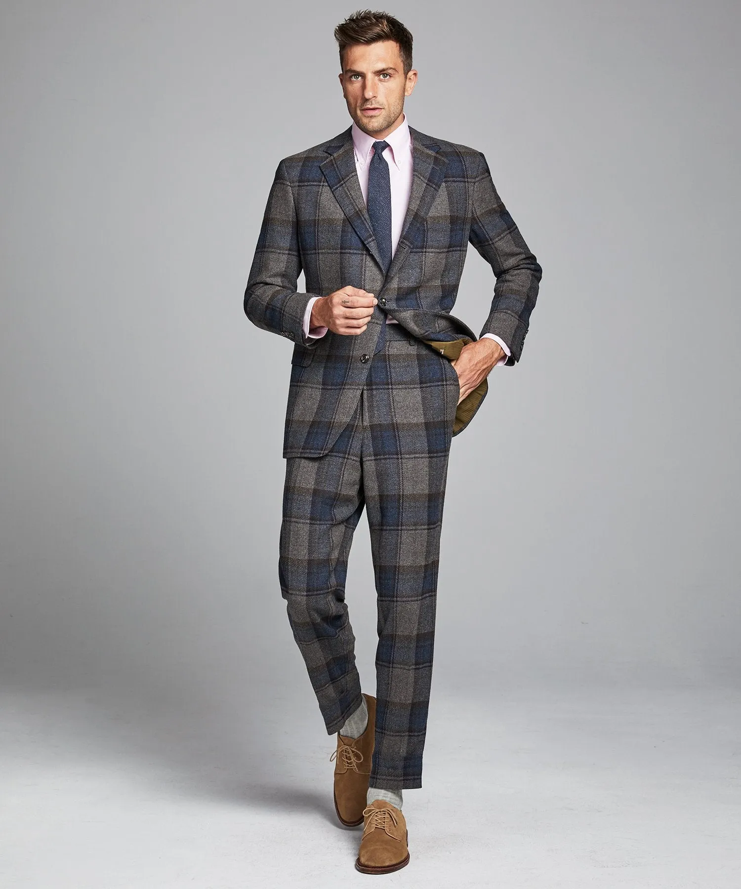 Oversized Check Sack Suit