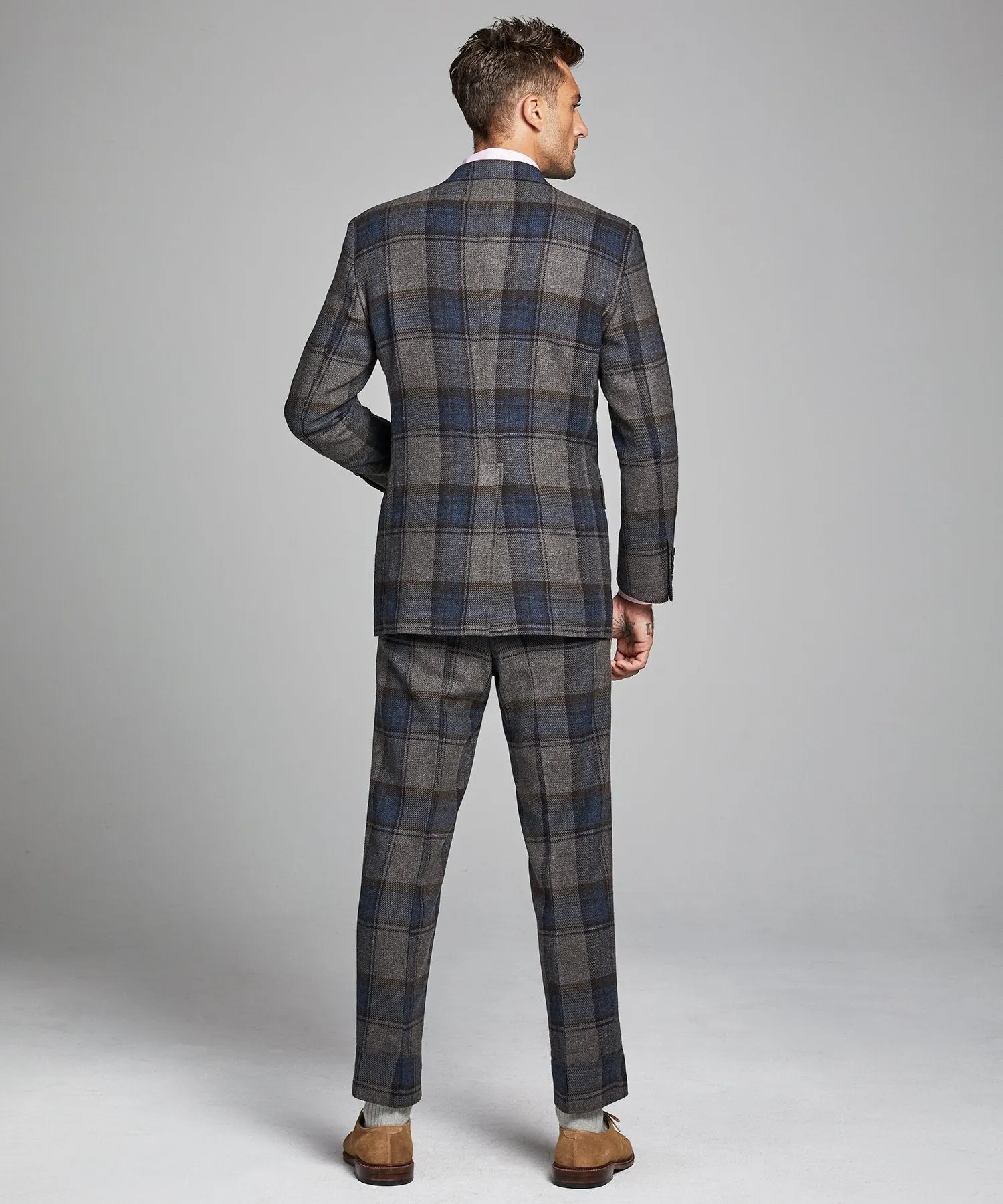 Oversized Check Sack Suit