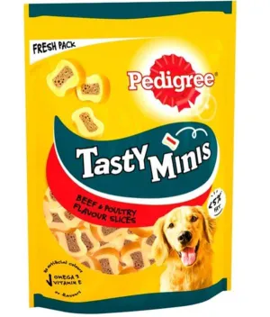 Pedigree Tasty Minis Chewy Slices - Beef & Poultry 155g (Case of 8)