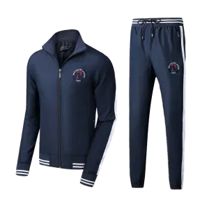 Prl Branded Logo Two Piece Polythene Designed Zip Up Tracksuit - Navy Blue