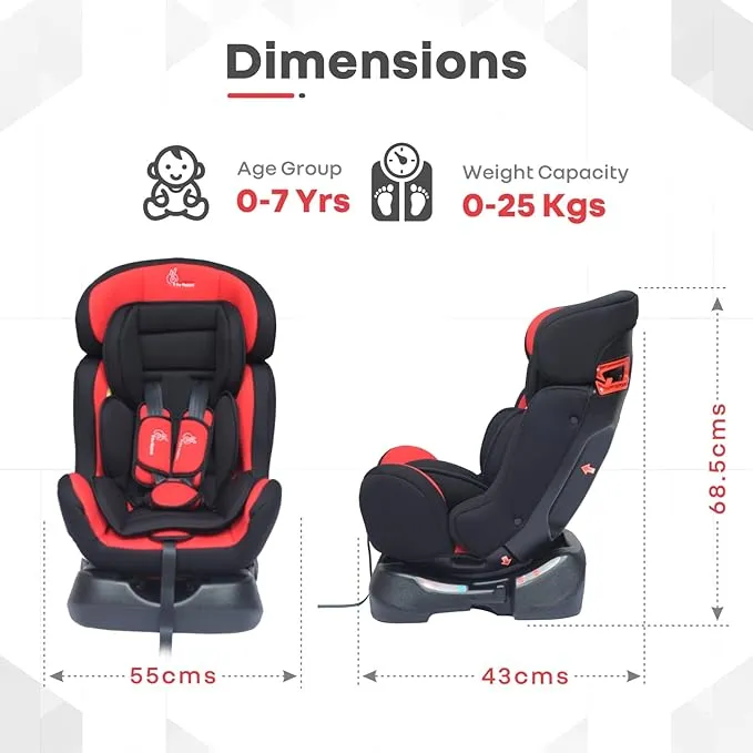 R for Rabbit Convertible Baby Car Seat Jack N Jill Grand- Red Black