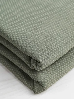 Recycled Fleeceback Softshell Deadstock - Sage Green - Swatch