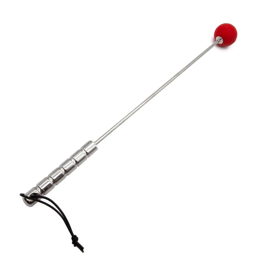 Red Silicone Ball Crop, Steel Handle