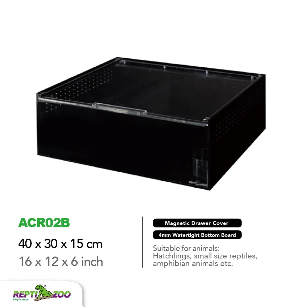 REPTIZOO Acrylic Breeding Enclosure ACR Series (Black)