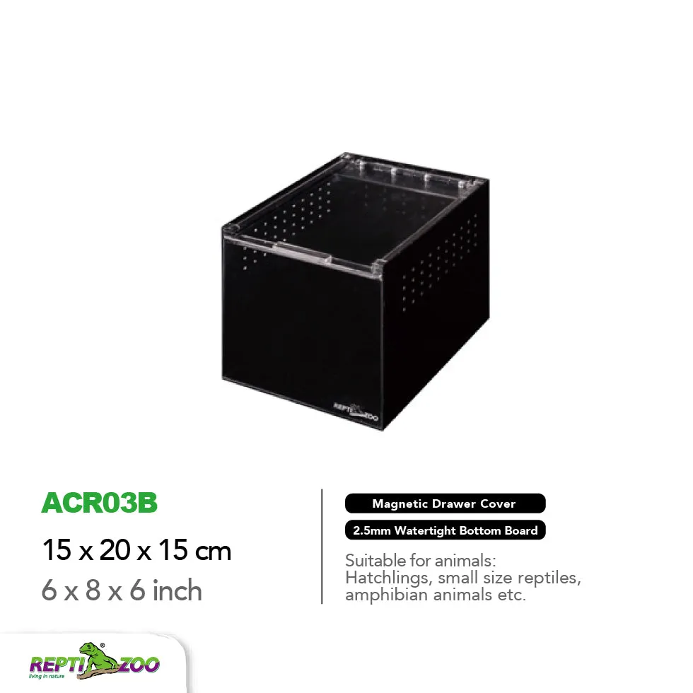 REPTIZOO Acrylic Breeding Enclosure ACR Series (Black)