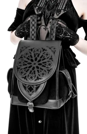 Restyle - Rosarium - Gothic Backpack with Laser-Cut Cathedral Design