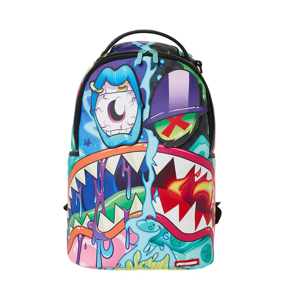 Sprayground Crazy Shark Split DLXSV Backpack w/ Removable Eyes B5357