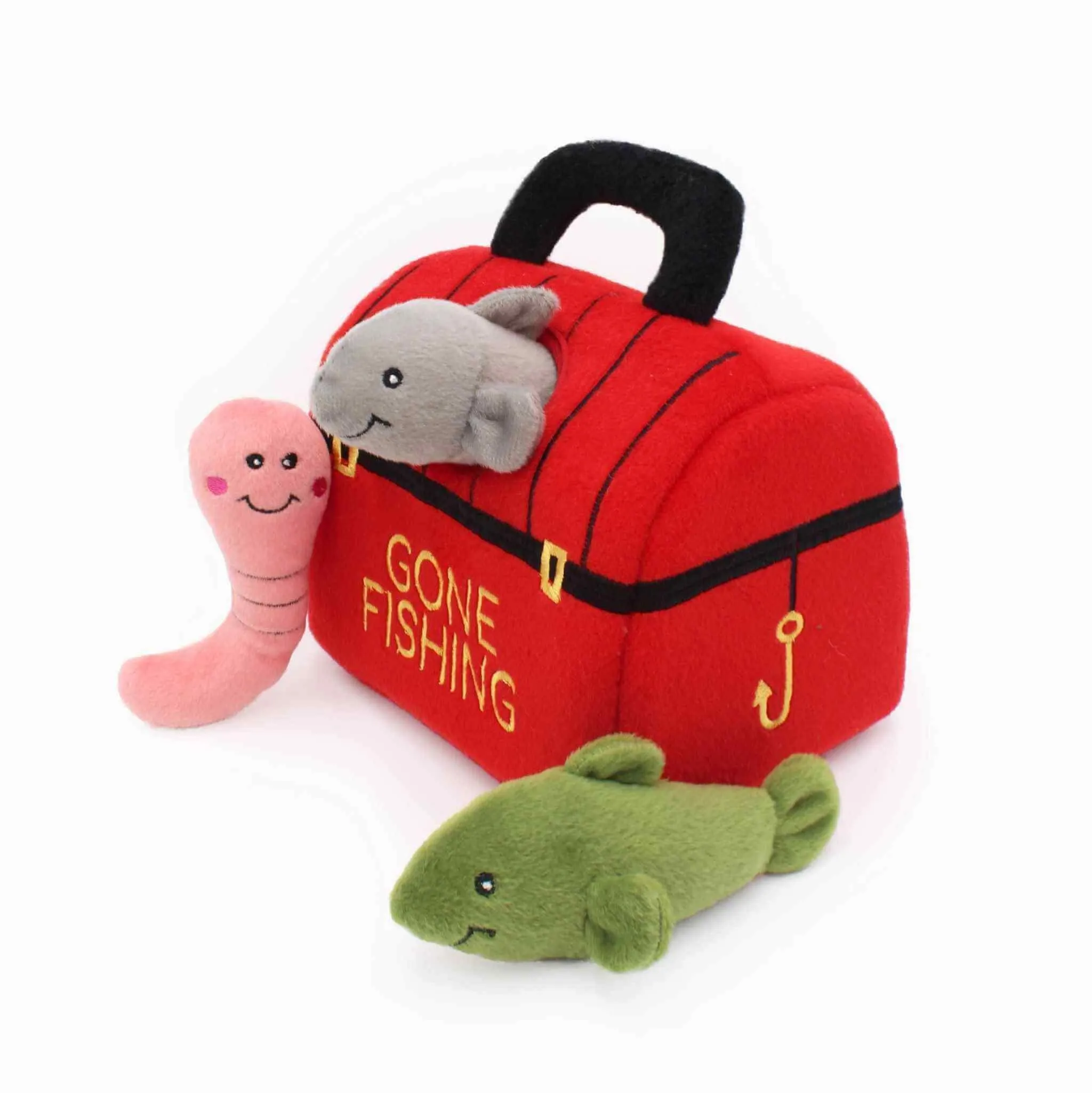 Tackle Box Zippy Burrow Plush Dog Toy