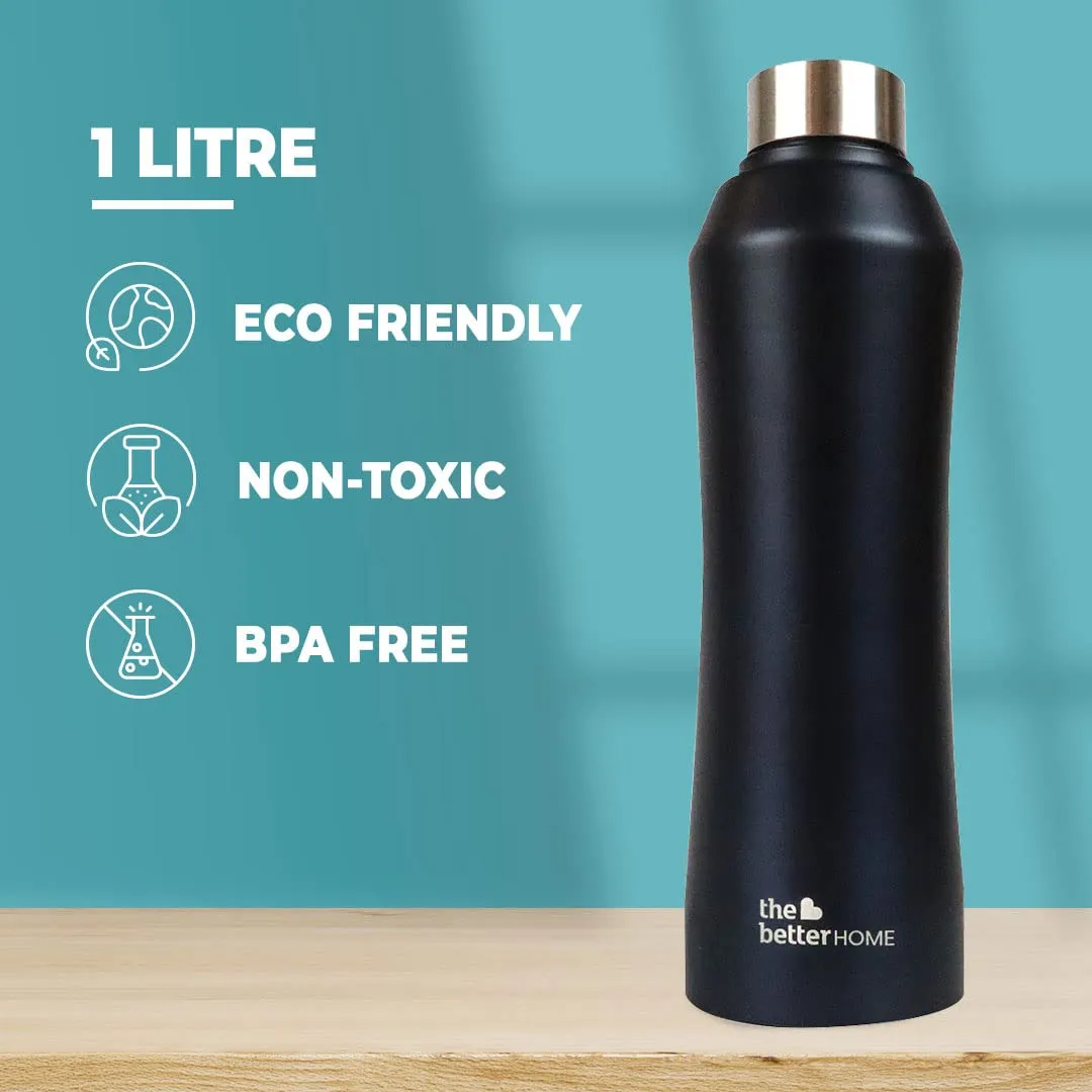 The Better Home 1000 Stainless Steel Water Bottle 1 Litre - Gold Pack of 3 | Eco-Friendly, Non-Toxic & BPA Free Water Bottles 1  Litre | Rust-Proof, Lightweight, Leak-Proof & Durable