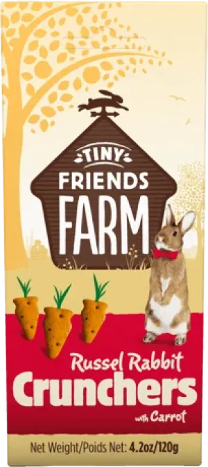 Tiny Friends Farm | Small Pet Treats | Russel Rabbit Crunchers with Carrot - 120g