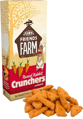 Tiny Friends Farm | Small Pet Treats | Russel Rabbit Crunchers with Carrot - 120g