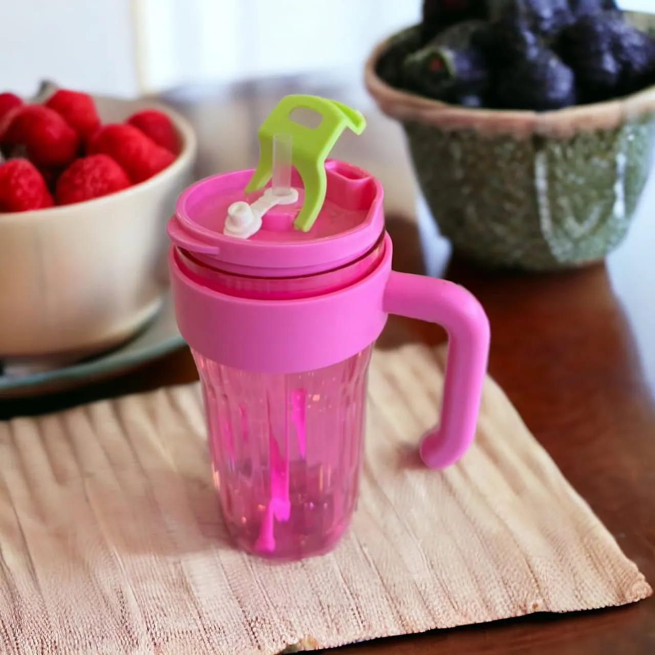 Transparent Portable Handle Coffee Mug